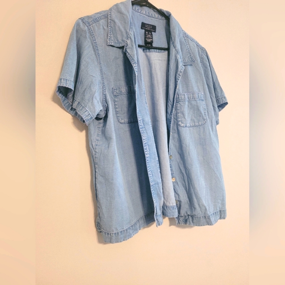Crazy Horse Denim Button-Up Shirt by Liz Clairborne